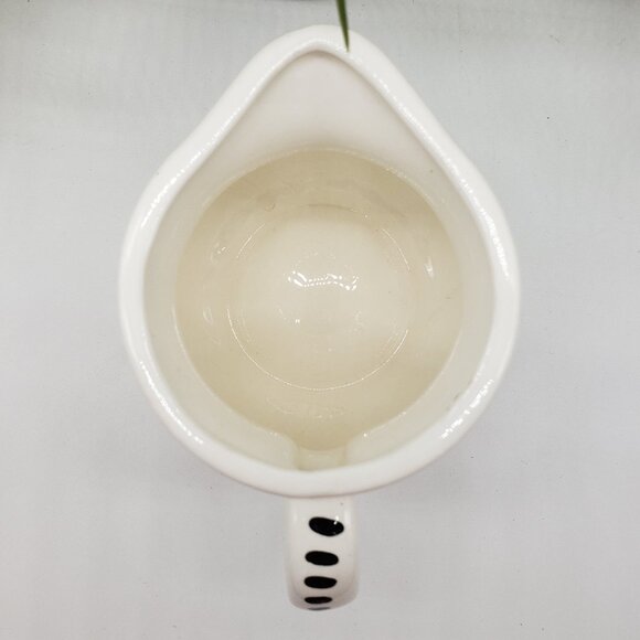 Vintage 1977 Japanese White Yellow Blue Florals Ceramic Pitcher - AS IS - Picture 7 of 10